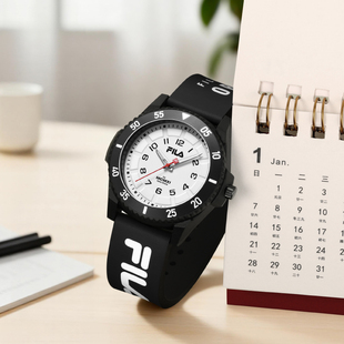 FILA斐乐男女款初高中学生静音只看时间考试专用石英指针手表6761