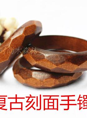 现货全新刻面原材料木手镯