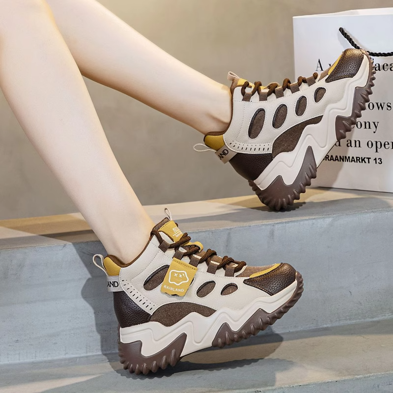 厚底增高秋冬加绒运动休闲鞋