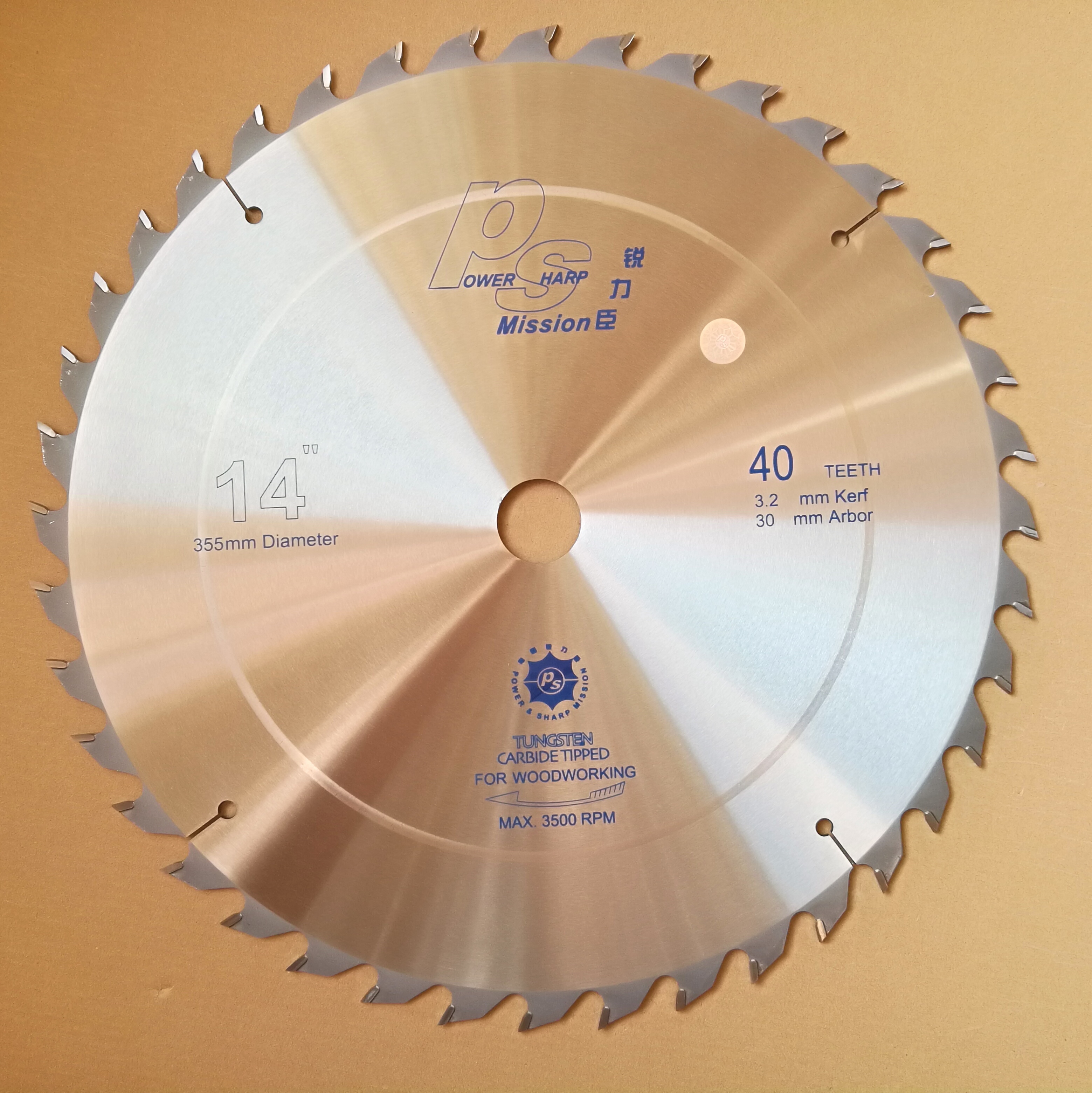 锐力臣超硬钨钢木工14寸*40锯片