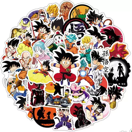 Dragon Ball Personalized Cartoon Anime Luggage Suitcase Stickers Waterproof and Sun-Proof Electric Vehicle Notebook Skateboard Stickers
