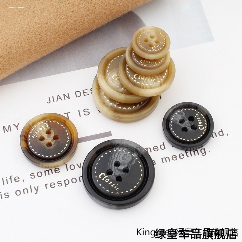 西装裤雪纺纽扣装饰树脂