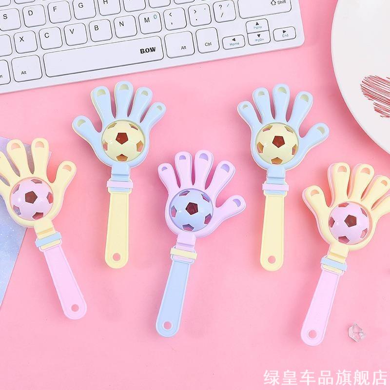 小手拍拍器手掌拍抓握训练婴儿拍拍手手摇铃铛宝宝安抚摆件