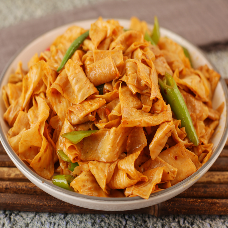 豫香恋河南人造肉豆制品无加盐老式素牛排干货蛋白肉纯黄豆皮加厚