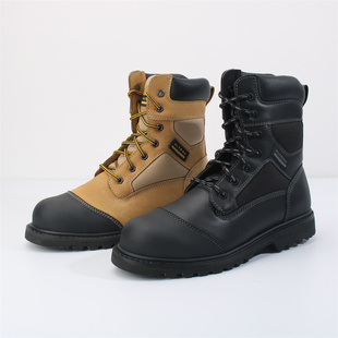 ST05 男靴牛皮钢头防砸固特异户外休闲工作安全鞋 秋冬高帮美式 工装