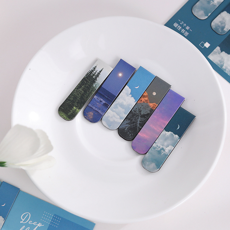 文创设计磁性书签朦胧幻想系列创意小清新学生用磁铁书夹ins风简约