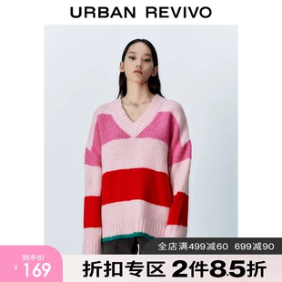 条纹厚款 新款 套头毛衣WL43S9BN2004 UR2022冬季 女装