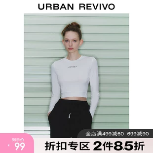 新款 白色T恤WV46S4MN2004 休闲百搭字母短款 UR2022冬季 女装 时尚