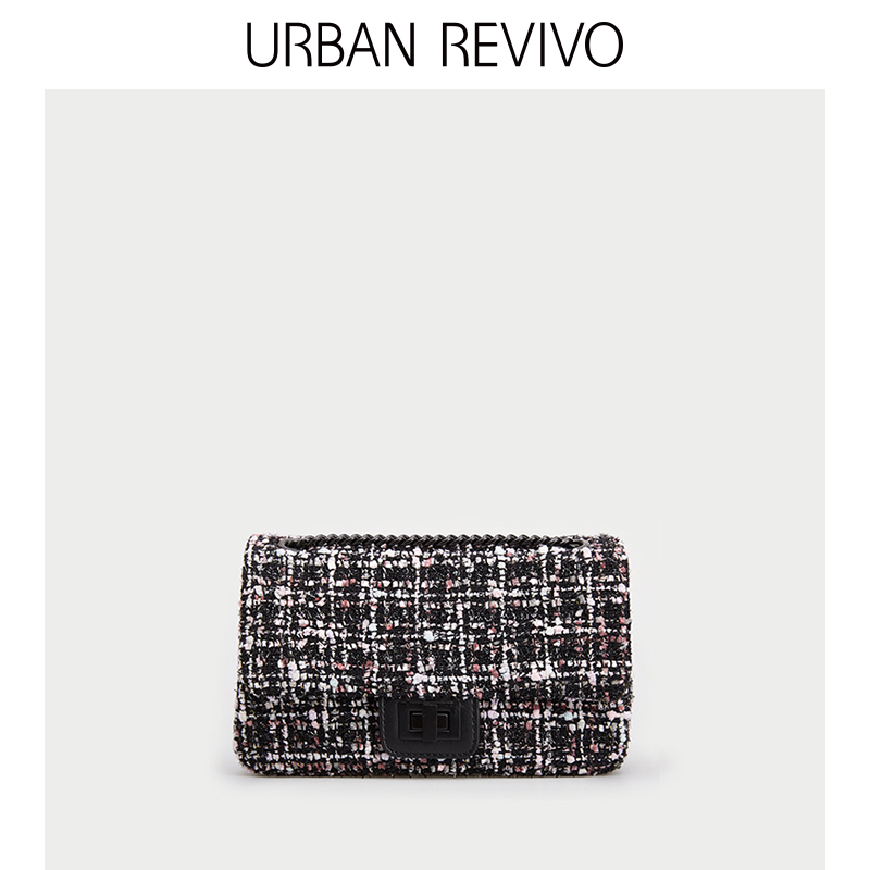 URBAN REVIVO2018Çï¼¾ÐÂÆ·Å®Ê¿ÓÅÑÅÖʸиñÎÆÐ±¿æ°üAG34SB4N2012