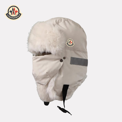 【官网正品】蒙口米色冬雷锋帽女防寒保暖情侣百搭护耳毛绒帽子男