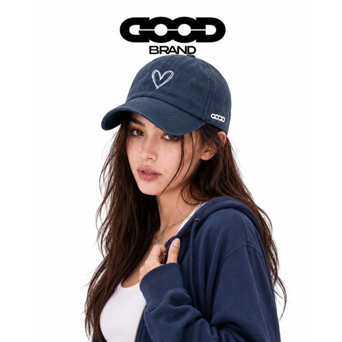 【正品直售】GOOD BRAND水洗牛仔棒球帽复古百搭显脸小爱心鸭舌帽