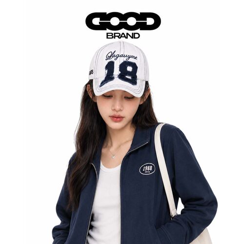 【正品直售】GOOD BRAND字母刺绣18贴布鸭舌帽女街头潮新款棒球帽