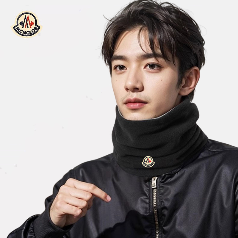 【正品现货】蒙口米色围脖男冬加绒保暖防风遮脸护颈面罩脖套帽子