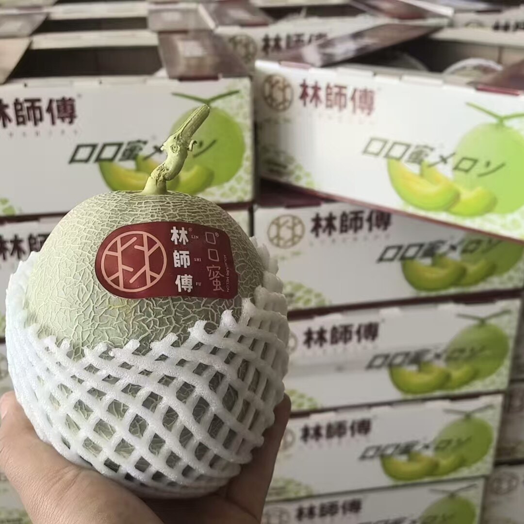 正宗林师傅口口蜜瓜6个静冈夕张网纹瓜糯甜瓜新鲜当季水果哈密瓜