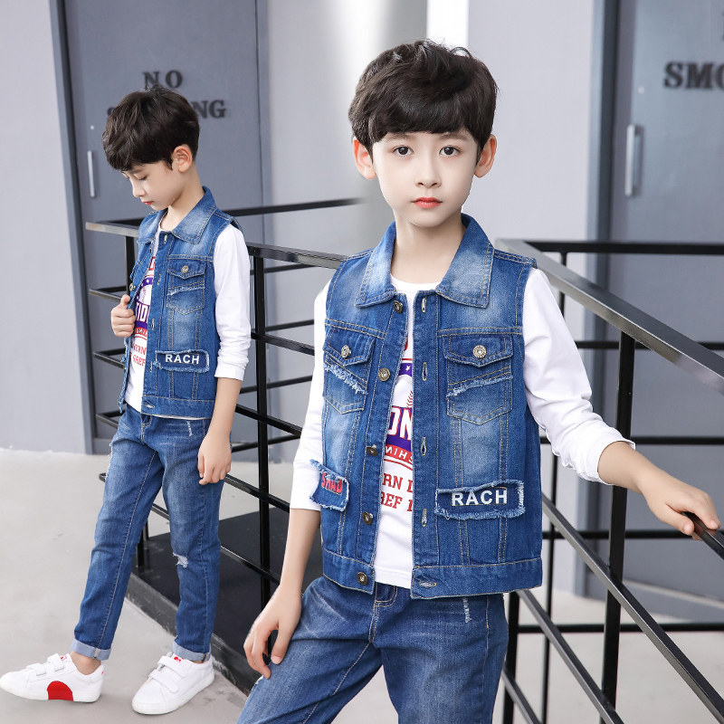 儿童春季新款韩版3女童4牛仔马甲5背心6坎肩7中大童9小孩上衣外套在类目 童装/婴儿装/亲子装, 马甲中 - 来自Buy2taobao.com提供专业的淘宝代购服务