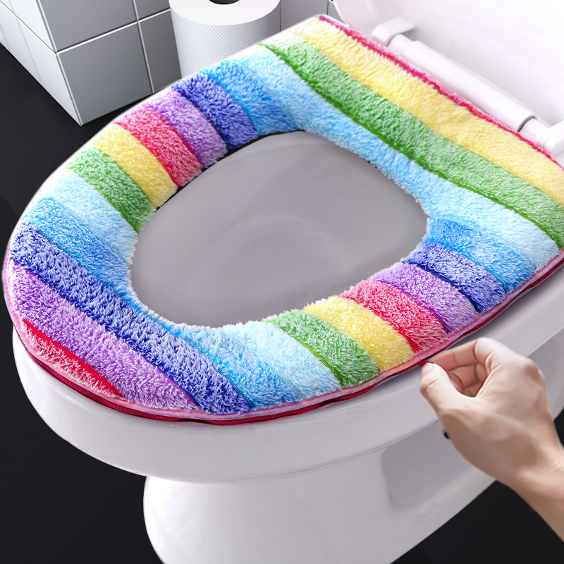 马桶坐垫圈盖毛绒家用器四季通用