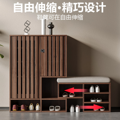 门外走廊鞋柜换鞋凳一体