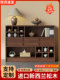 中国实木薄谷架小茶柜茶具收纳架多宝阁架简易现代收纳柜低柜