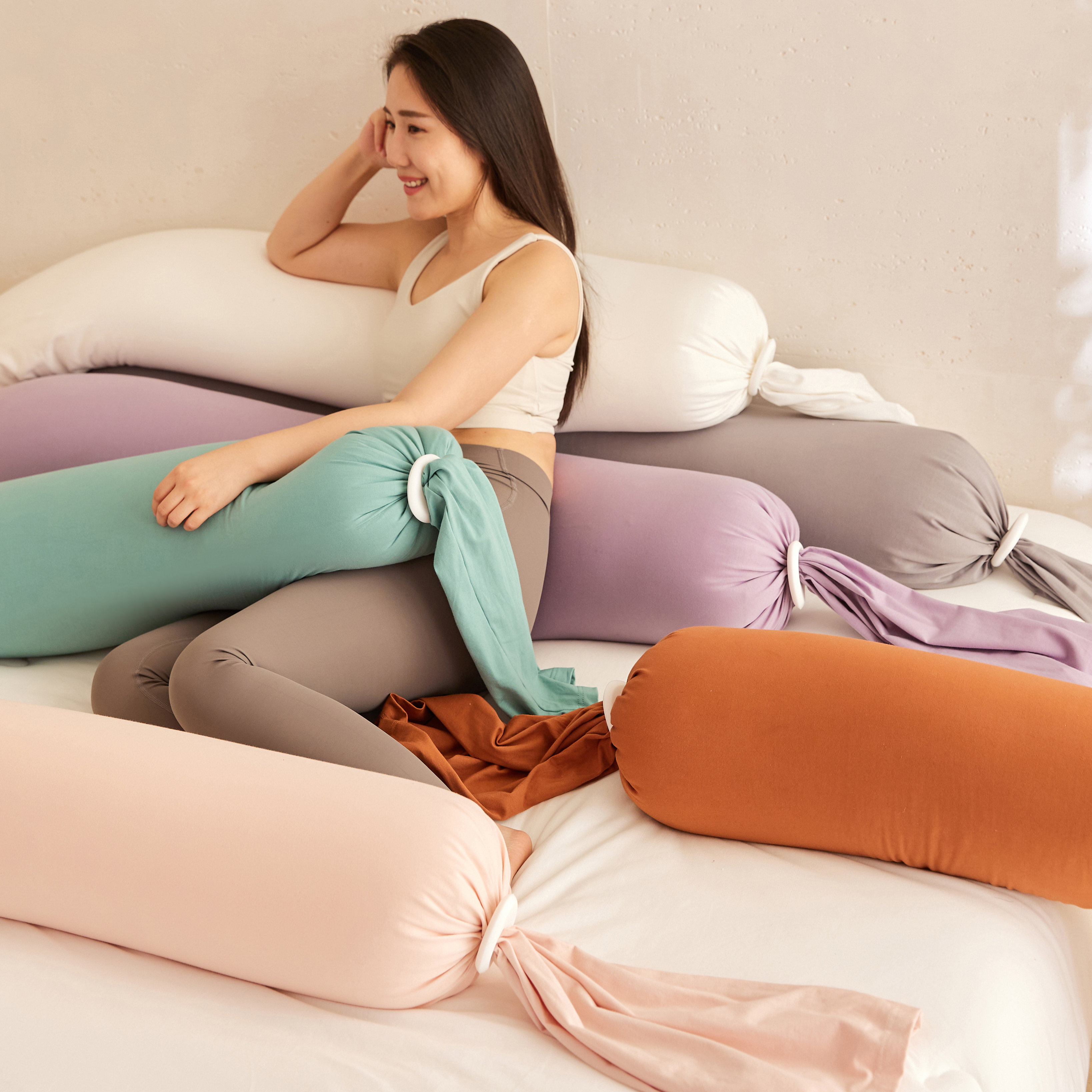 2025新款全棉氨纶针织A类孕妇护腰侧睡靠垫安抚枕抱抱夹腿多功能