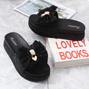 外穿仙女风厚底凉拖鞋 夏时尚 女2026年新款 网红ins百搭松糕底拖鞋