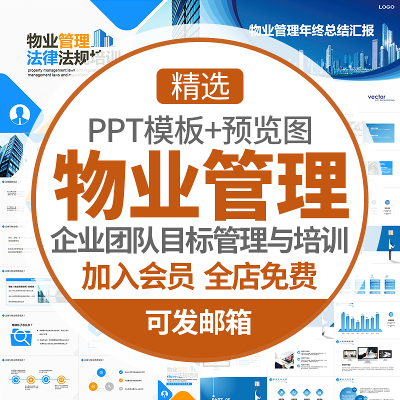 物业管理品质提升方案PPT模板物业公司物管服务质量提升和谐社区