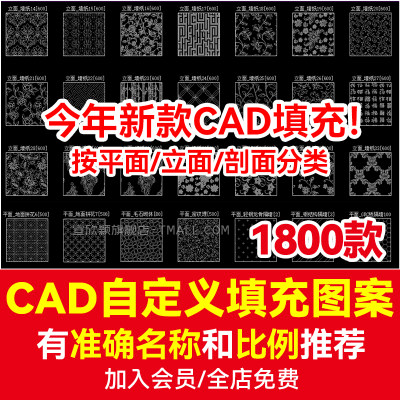 室内设计CAD自定义pat填充图案