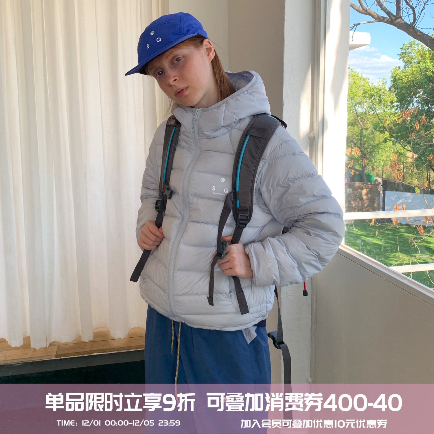 90白鸭绒连帽羽绒服保暖外套