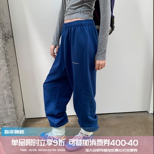 女 宽松休闲百搭健身户外卫裤 square houlest纯棉毛圈束脚运动裤