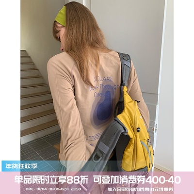 square houlest户外吸湿抗菌休闲T恤健身瑜伽跑步运动防晒长袖女