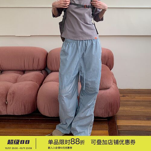 square houlest夏季薄款户外休闲束脚裤冲锋裤登山工装伞兵裤女