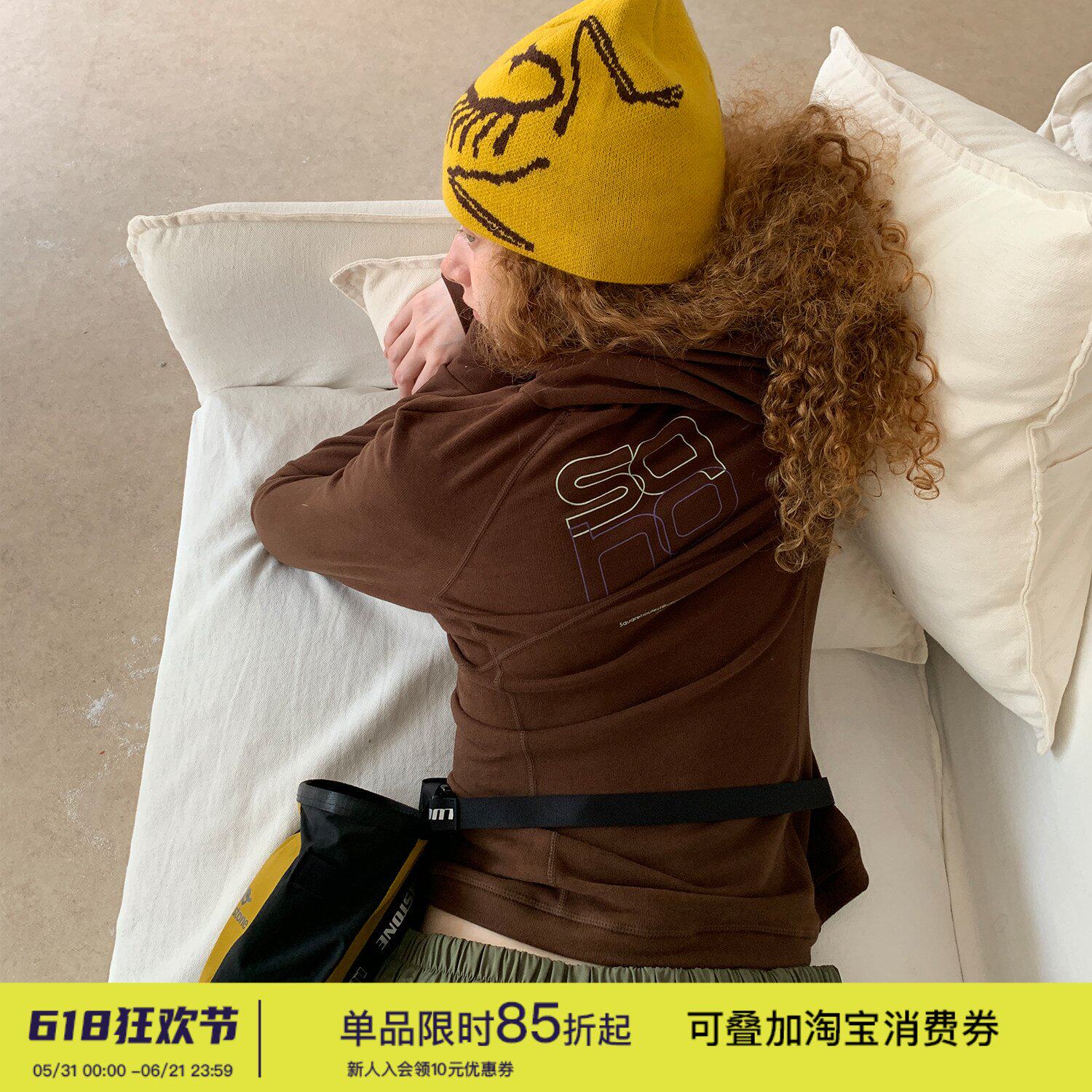square houlest户外骑行德绒贴肤连帽内搭保暖打底衫长袖卫衣女