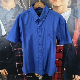 teenieweenie/小熊 成人男士夏款 微弹面料 纯色商务 休闲 衬衫