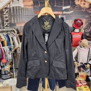 E-land/依恋 成人女士春秋款（大童可穿）纯棉简洁款西服 外套