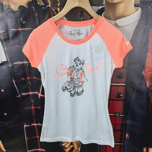 TeenieWeenie 小熊 成人（大童可穿）女子两色熊logo含棉 短袖T恤