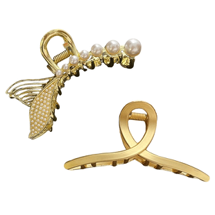 夏天学生党鲨鱼夹金属轻奢抓夹大号高级感发夹女盘头发的夹子头饰