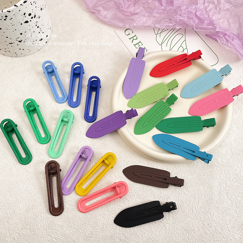 前额彩色鸭嘴夹侧边刘海夹子
