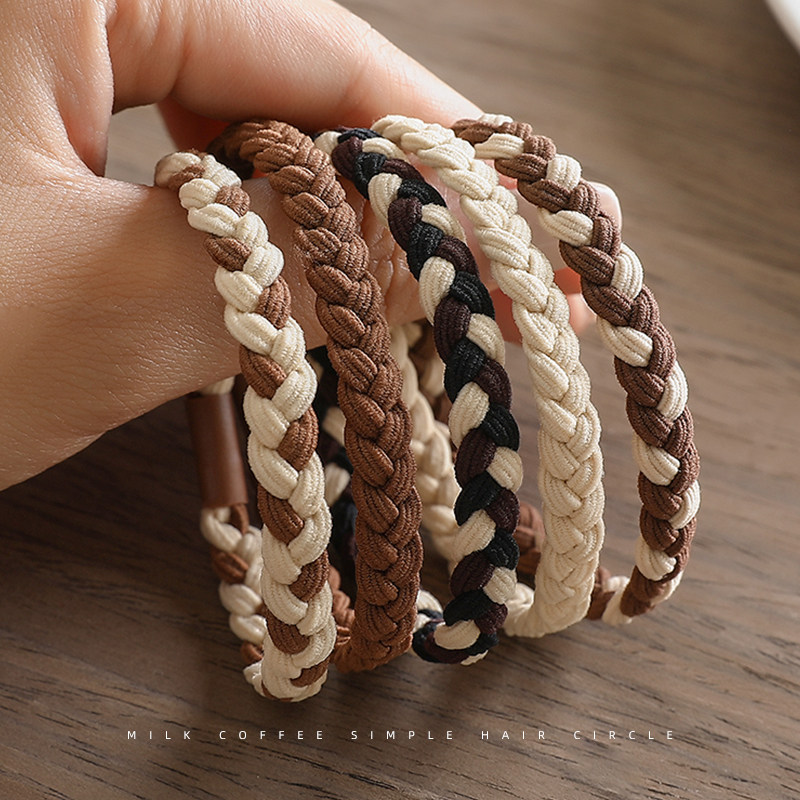 编织头绳2022年新款气质发圈女成人扎头发绳高弹力耐用橡皮筋头饰