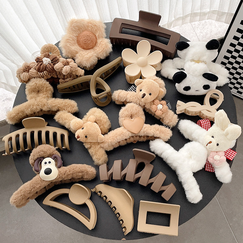 毛绒抓夹大号发夹女2025新款后脑勺高级感鲨鱼夹秋冬发卡夹子头饰,饰品/流行首饰/时尚饰品新,发饰,淘宝优惠券,粉丝福利购,淘宝优惠卷