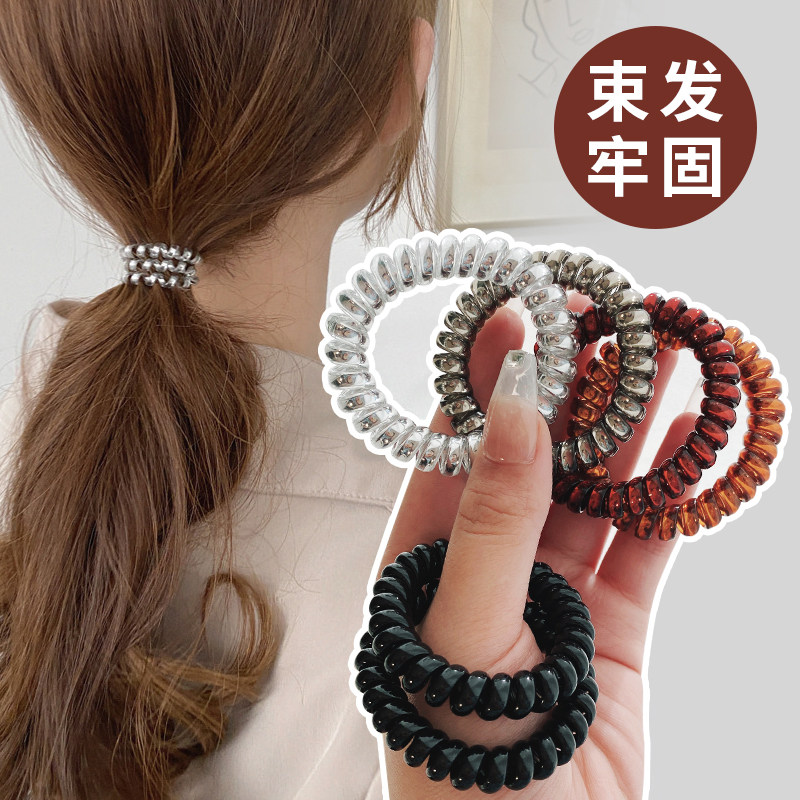 电话线发圈2025新款夏季高弹力耐用头绳女生扎高马尾简约发绳发饰,饰品/流行首饰/时尚饰品新,发饰,淘宝优惠券,粉丝福利购,淘宝优惠卷