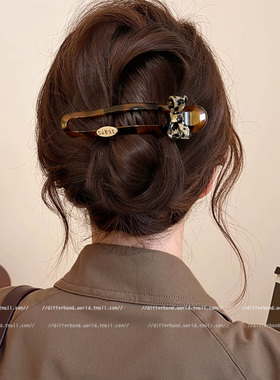 蝴蝶结一字夹发夹女后脑勺2025新款抓夹发量少盘发鸭嘴夹夹子发饰