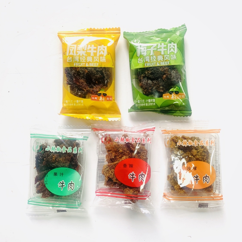 （商超同款）包邮250克上海小辣椒沙嗲牛肉干另果汁味香辣味特价