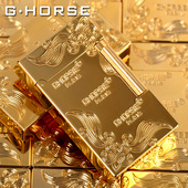 法国ghorse正品 充气朗声打火机纯黄铜定制高档男礼品送男朋友老公