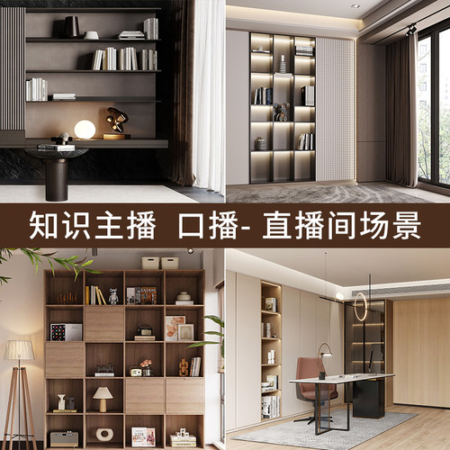 品迪3d立体口播直播间背景布