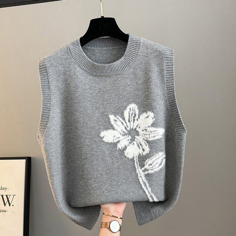 圆领针织马甲设计感叠穿无袖背心