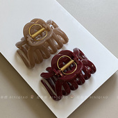 巨能夹法式 大号盘发南瓜抓夹女小众设计高级感发夹PC轻奢鲨鱼夹子