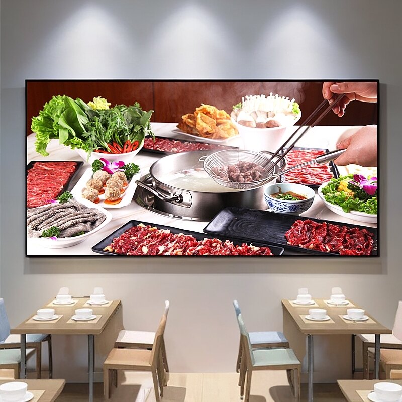 牛肉火锅店装饰画潮汕餐厅饭店墙面壁画牛肉馆分解图海报包间挂画