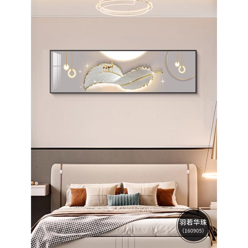 轻奢卧室床头墙面装饰画主卧高级感挂画客厅背景墙房间壁画现代画
