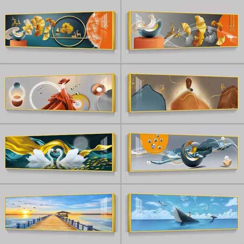 卧室床头装饰画轻奢风宾馆酒店画现代简约主卧挂画房间背景墙壁画