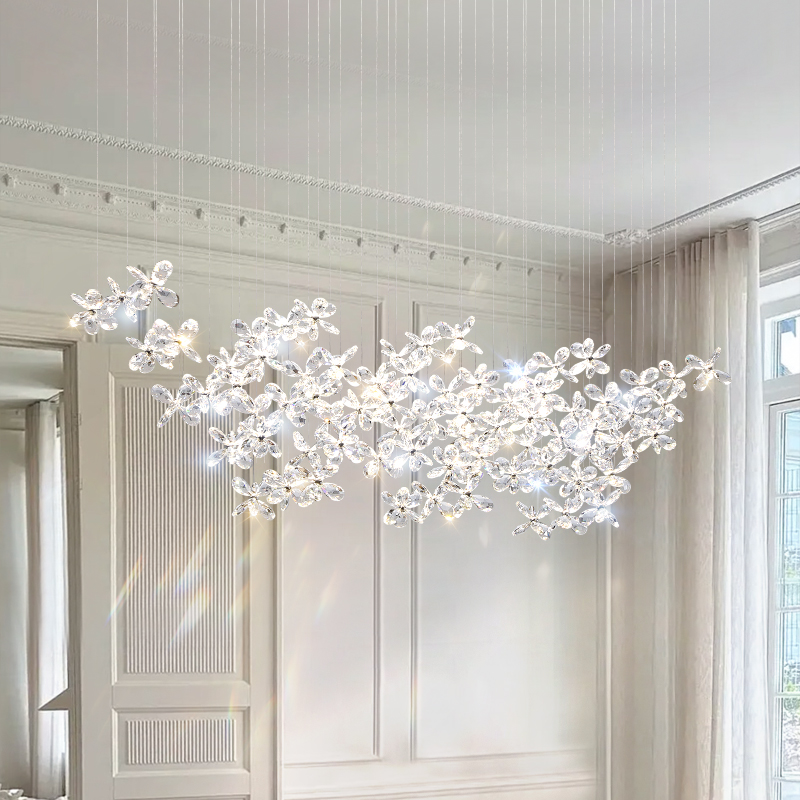 法式水晶餐吊灯高级感客厅灯主灯