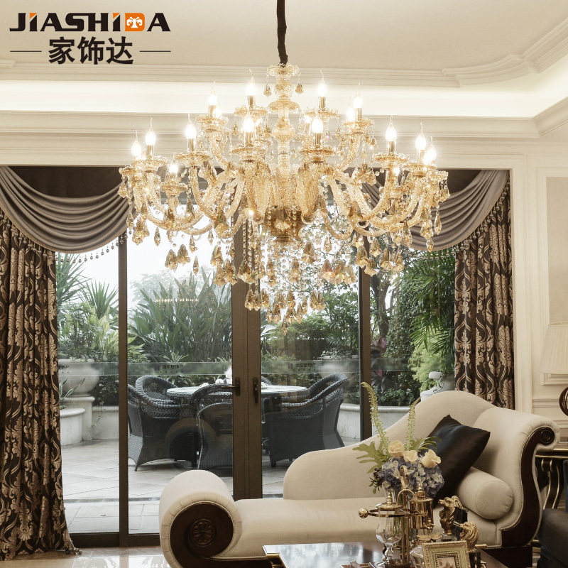 水晶灯欧式吊灯大厅灯现代客厅灯复式楼奢华卧室灯饰简约大气灯具在类目 家装主材, 灯具灯饰, 吊灯(新增), 客厅吊灯中 - 来自Buy2taobao.com提供专业的淘宝代购服务